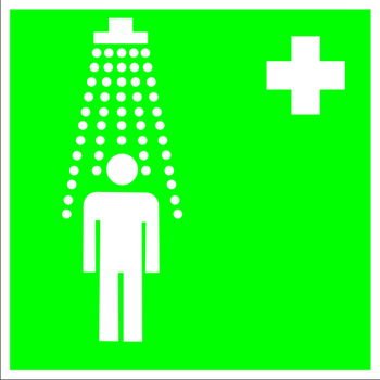 Ec03 пункт приема гигиенических процедур (душевые) (пленка, 200х200 мм) - Знаки безопасности - Знаки медицинского и санитарного назначения - Магазин охраны труда и техники безопасности stroiplakat.ru