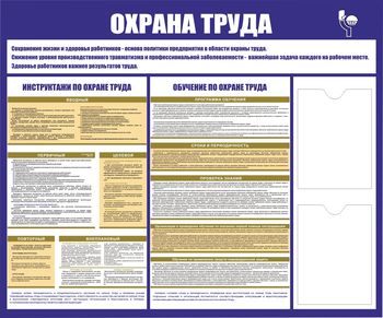 С160 Стенд охрана труда (1200х1000 мм, пластик ПВХ 3мм, алюминиевый багет золотого цвета) - Стенды - Стенды по охране труда - Магазин охраны труда и техники безопасности stroiplakat.ru